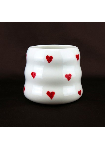 Kalpli, El Yapımı Seramik, Dalgalı Kupa 200ML