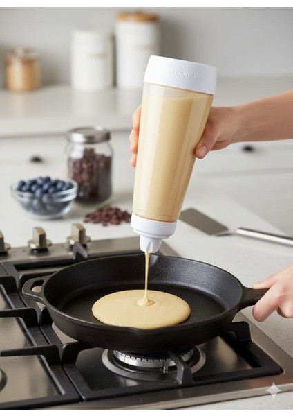 Krep ve Pankek Hamuru Karıştırma ve Dökme Şişesi | Hızlı Shaker (Çalkalayıcı) Hazırlama Kabı fiyatları