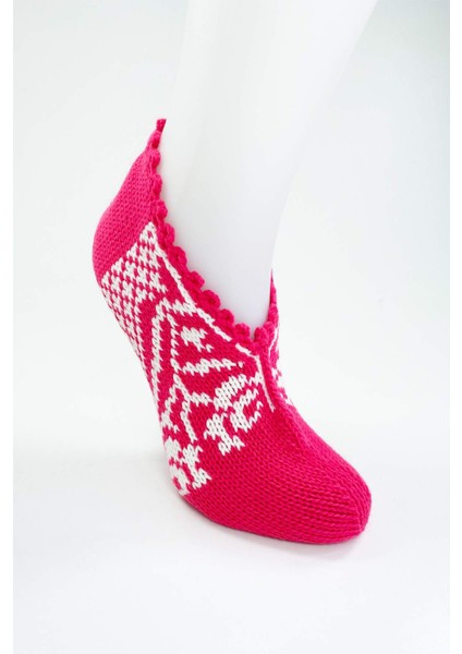 2 Çift El Örgüsü Kışlık Şık Kadın Yün Patik Set 7 indirimleri