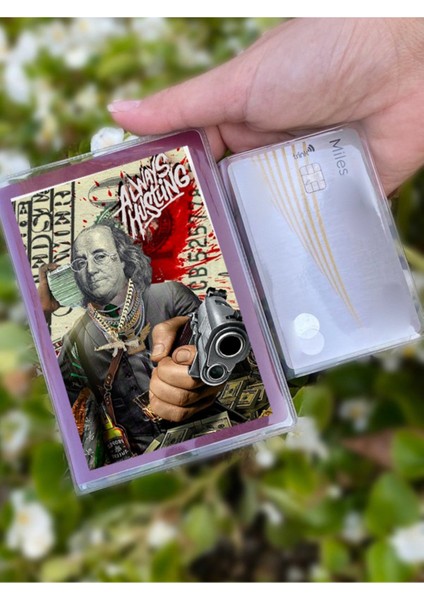 Benjamin Desenli Universal Şeffaf Pasaport Kılıfı Model Tüm Ülke Pasaportlarına Uygun