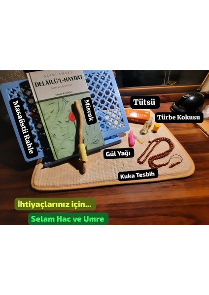 Manevi Iklim Seti (Rahle, Esans, Misvak, Gül Yağı, Tütsü, Kuka Tesbih