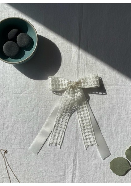 Inci Işlemeli Saten Kurdela Saç Tokası fiyatları