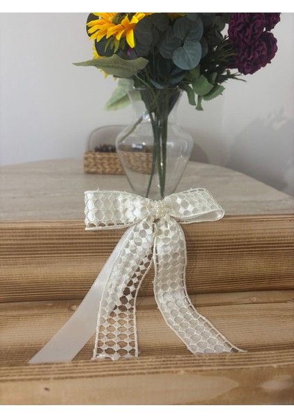 Inci Işlemeli Saten Kurdela Saç Tokası fırsatları