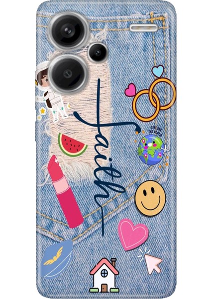 Xiaomi Redmi Note 13 Pro Plus 5g Kılıf Desenli Baskılı Tpu Rubber Kapak Jean