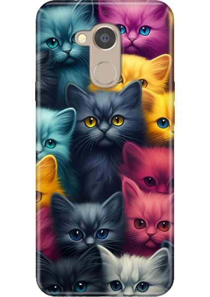 General Mobile Gm 8 Kılıf Desenli Baskılı Tpu Rubber Kapak Kedi Ordusu