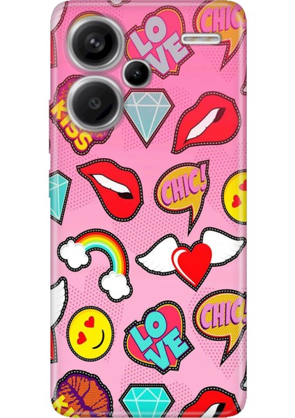 Xiaomi Redmi Note 13 Pro Plus 5g Kılıf Desenli Baskılı Tpu Rubber Kapak Kiss
