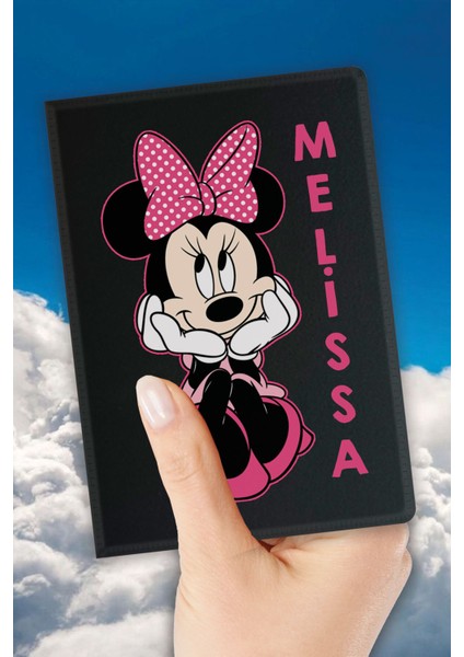 Isim Yazılı Pasaport Kılıfı Desenli Pasaport Kabı Kişiye Özel - Minnie