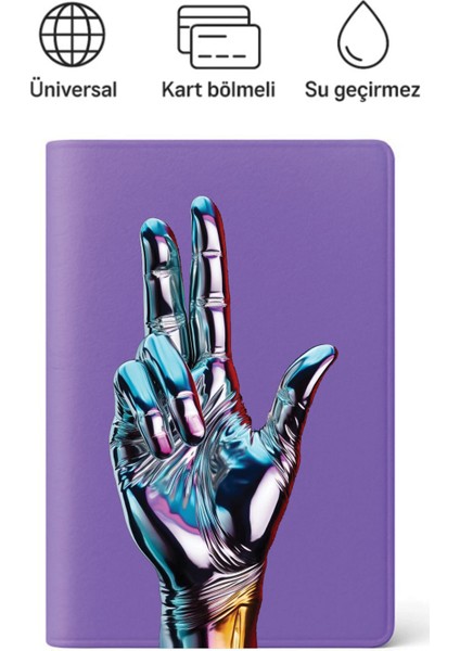 Pasaport Kılıfı Pasaportluk Desenli Pasaport Kabı Su Geçirmez Parla