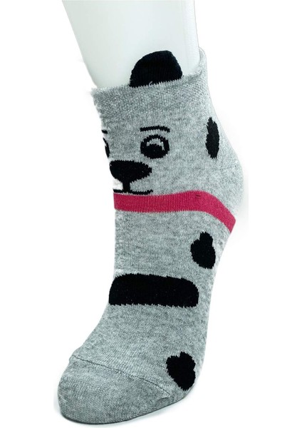 3 Çift Köpek Temalı 3 Boyutlu Kulaklı Pamuklu Yumuşak Kadın Bilek Çorap fırsatları