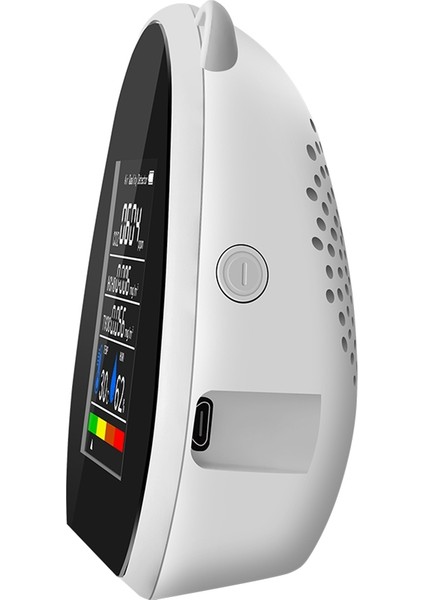 5'i 1 Arada Co2 Hava Dedektörü Çok Fonksiyonlu Taşınabilir Dijital Sıcaklık ve Nem Gösterge Fonksiyonu Tvoc Hcho Co2 Beyaz (Yurt Dışından) modelleri