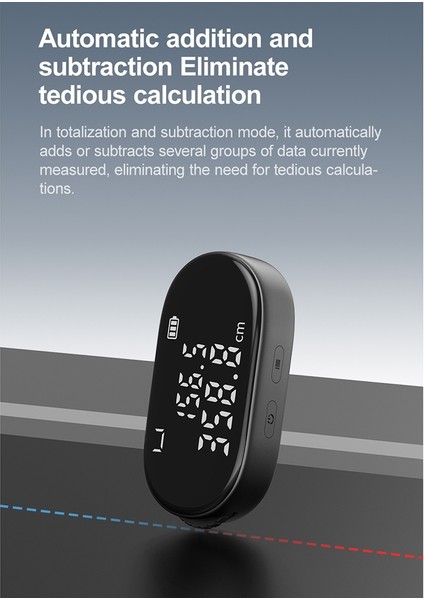 Q2 Yeni Dijital Ölçüm Bandı Tip-C Şarj Edilebilir LCD Ekran 99M Elektrikli Cetvel Mini Mesafe Ölçer Ölçüm Aleti (Yurt Dışından) fiyatları
