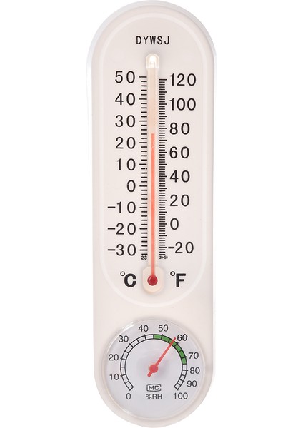 Iç Mekan Sarkıt Dış Mekan Termometresi Ev Geçici Cıva Işaretçisi Beyaz Higrometre (Yurt Dışından)