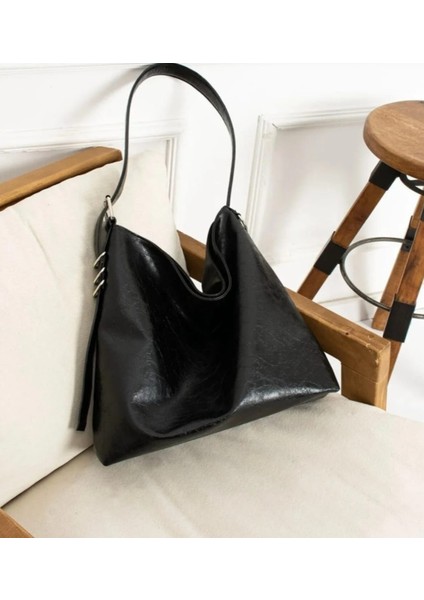 kadın omuz el çantası maksi boy bucket büyük suni deri ayarlanabilir kayışlı klasik çanta