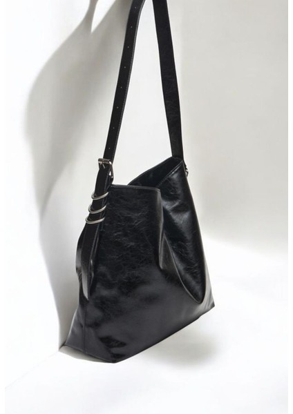 kadın omuz el çantası maksi boy bucket büyük suni deri ayarlanabilir kayışlı klasik çanta