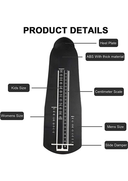 Ayakkabı Ölçümü Ayak Boyutu Ölçüm Cihazı Plastik Ayakkabı Ayak Ölçüm Cihazı Yetişkin Erkek ve Kadın Boyutu, 2 Adet (Yurt Dışından) indirimleri