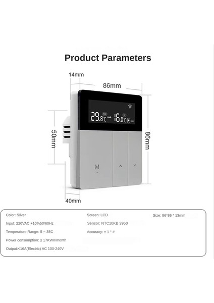 Avatto Tuya Wifi Akıllı Termostat Sıcaklık Kontrol Cihazı 100-240 V Uzaktan Elektrik Kontrolü,google Home Yandex (Yurt Dışından) indirimleri