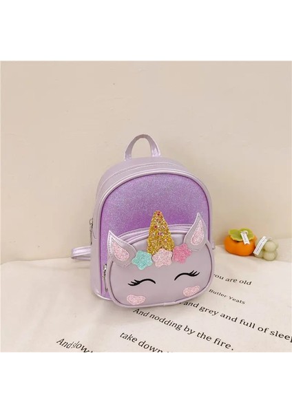 Işlemeli Sevimli Çizgi Film Pu Çanta, Hafif Seyahat Açık Atıştırmalık Çantası, Tek Boynuzlu At Çanta, Kişiselleştirilmiş Özel Isim Çocuklar Hediye Çantası Renk: Mor/boyut: Gerek Yok (Yurt Dışından)