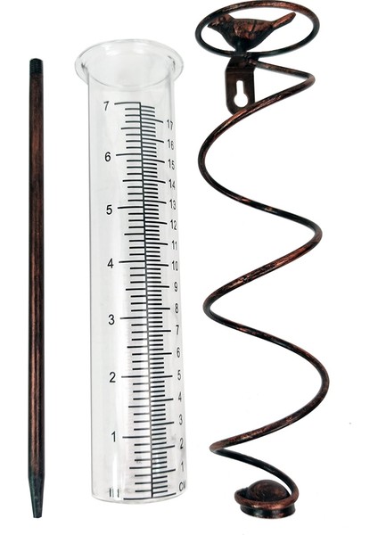 Kapasiteli Cam Spiral Yağmur Ölçer, Dökme Demir Kuş Asılı Yağmur Ölçer, Metal Çerçeve ile Bahçe Yağmur Suyu Sayacı Ölçümü (Yurt Dışından) fiyatları