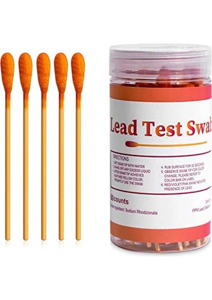 Kurşun Boya Test Çubukları Seti: 60 Adet Kurşun Test Seti Çubukları, Ev Tipi Kurşun Test Kiti, Kurşun Kontrol Çubukları, Kurşun Test Şeritleri (Yurt Dışından)