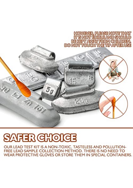 Kurşun Boya Test Çubukları Seti: 60 Adet Kurşun Test Seti Çubukları, Ev Tipi Kurşun Test Kiti, Kurşun Kontrol Çubukları, Kurşun Test Şeritleri (Yurt Dışından) fiyatları