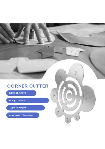 Yuvarlak Deri Kesme Aletleri Metal Köşe Kesme Cetveli Daire Dıy Deri El Sanatları Çalışma Çizim Deri Projeleri A (Yurt Dışından) fırsatları