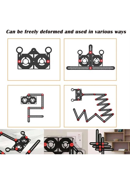 16 Katlı Çok Açı Ölçüm Cetveli, Açıklık Bulucu, 16 Kenarlı Açı Bulucu Ölçümü, Seramik Karo Açıklık Bulucu (Yurt Dışından) fırsatları