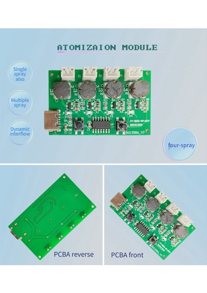 Dört Sprey Nemlendirici Modülü Nemlendirici Kontrol Kartı Sürücü Kartı Dört Sprey Nemlendirici Modülü, Set C (Yurt Dışından) indirimleri