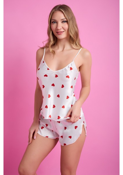 Ekru Kalpli Şort Takım