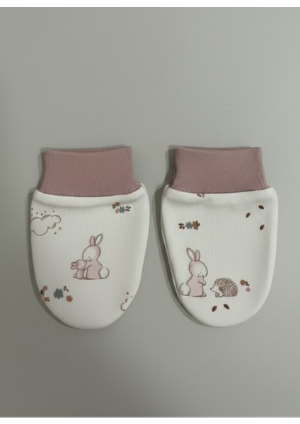 %100 Pamuklu 2'li Eldiven Seti - Pembe / Tavşanlı fiyatları