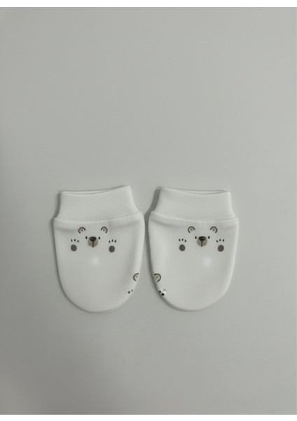 %100 Pamuklu 2'li Eldiven Seti - Hardal / Ayıcık modelleri