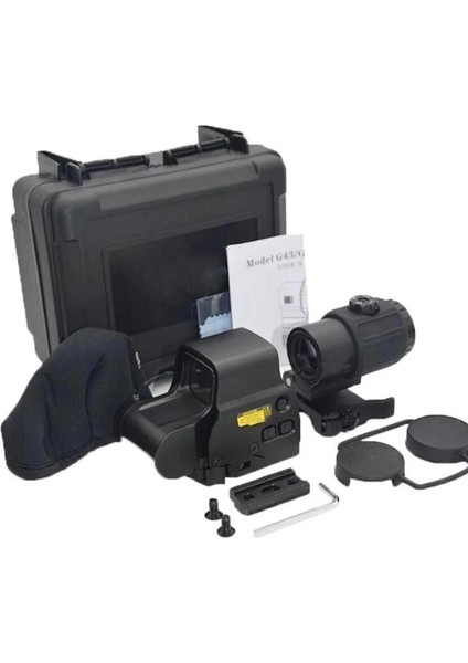 558-G43 Xps2 Hedef Işaretleyici Red Dot - Holografik Nişangâh, 5x Büyütmeli Set-Siyah modelleri