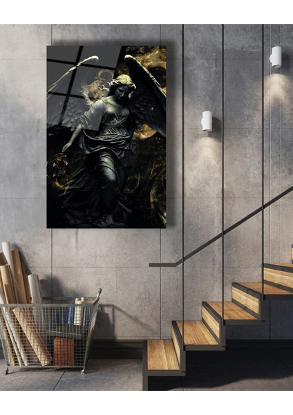 Themis Adalet Tanrıçası Cam Tablo