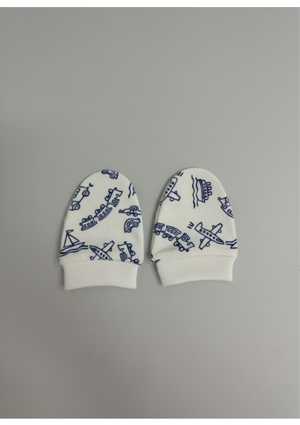 %100 Pamuklu 2'li Eldiven Seti - Beyaz / Araçlar modelleri
