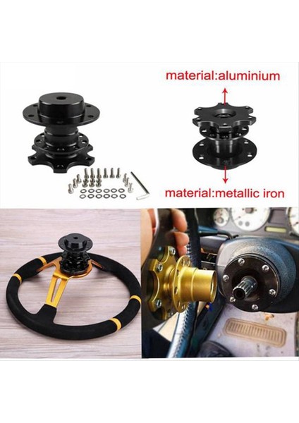 6 Delikli Direksiyon Simidi Için Hub Direksiyon Simidi Yükselen Adaptör Evrensel Direksiyon Simidi Hızlı Serbest Bırakma Braketi (Yurt Dışından) indirimleri
