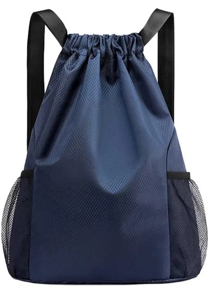 Erkekler/kadınlar Drawstring Cep Sırt Çantası 2023 Yeni Naylon Su Geçirmez Sırt Çantası Büyük Kapasite Çekme Seyahat Çantası Fitness Spor Çantası Renk: Mavi-2/boyut: 42X31X15CM (Yurt Dışından)