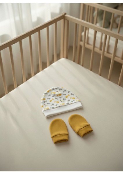 %100 Pamuklu Şapka - Eldiven Seti - Balıklar modelleri