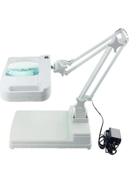 -5x 10X Büyüteç - LED Işıklı Süper Parlak Enerji Tasarruflu Masa Lambası LT-861