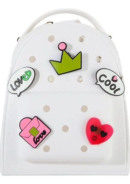 Silikon Sırt Çantası Çocuklar Sırt Çantası Karikatür Kadınlar Için Sevimli Sırt Çantası Okula Geri Çantalar Yaz Çantası Sevimli Sırt Çantaları Karikatür Sırt Çantaları Renk: Beyaz (Yurt Dışından)