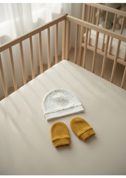 %100 Pamuklu Şapka - Eldiven Seti - Yıldızlar fırsatları