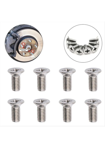 8 Pcs Fren Diski Rotor Vidaları Tutma Vidaları Honda Için Fren Diski Rotor Sabitleme Vidası 93600-06014-0H (Yurt Dışından) fırsatları