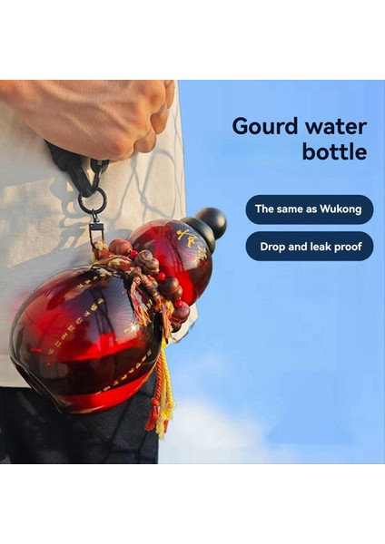 2024 Kabak Su Şişesi 28 Oz Tritan Sızıntı Geçirmez Kayış Bel Ipi Fırça Çekicilik Dıy Çıkartmaları Parlak Siyah (Yurt Dışından) modelleri