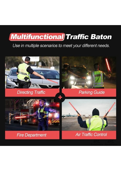 Trafik Batonları LED Trafik Kontrol Çubuğu Güvenlik Işık Batonları Park ve Havaalanları Için Sinyal Batonları 21 Inç 10 Adet (Yurt Dışından) fiyatları