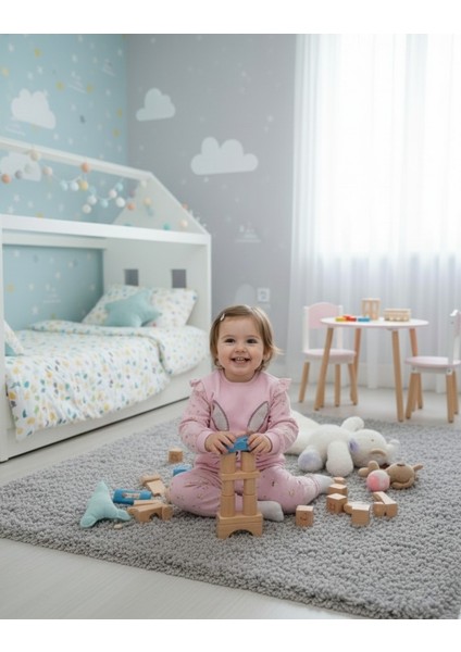 Kız Çocuk 2 Li Takım,eşofman Takımı,pembe Taytlı Kız Çocuk Takımı fiyatları