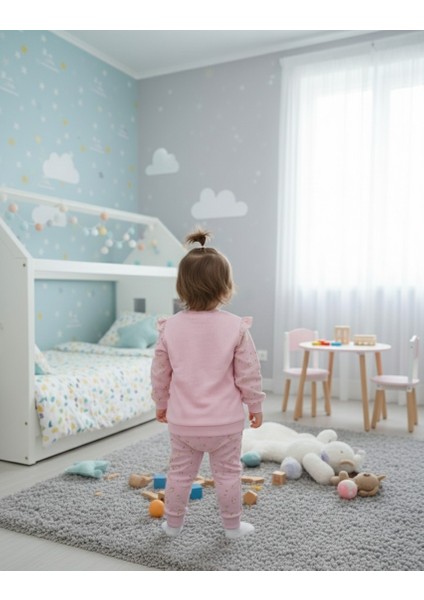 Kız Çocuk 2 Li Takım,eşofman Takımı,pembe Taytlı Kız Çocuk Takımı modelleri