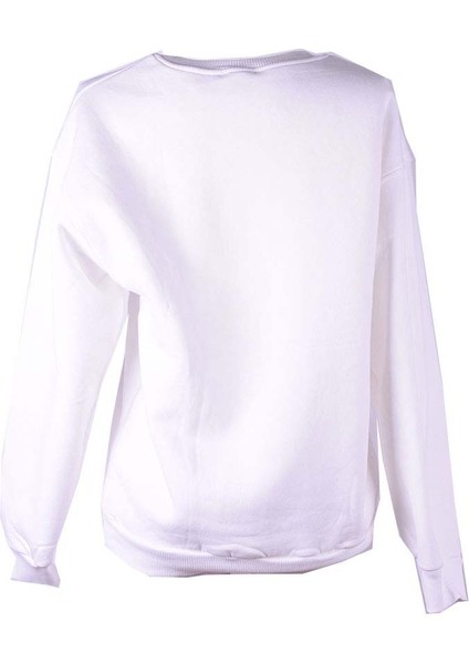 3 Ip Şardonlu O Yaka Ekru Kadın Sweatshirt 26KDT1000008 modelleri
