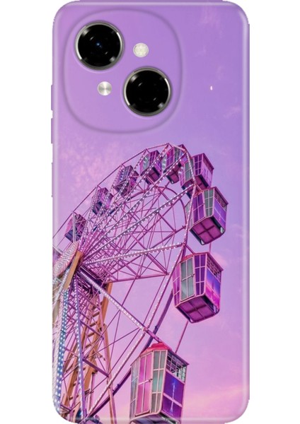 Tecno Spark Go 1 Kılıf Desenli Baskılı Tpu Rubber Kapak Dönme Dolap