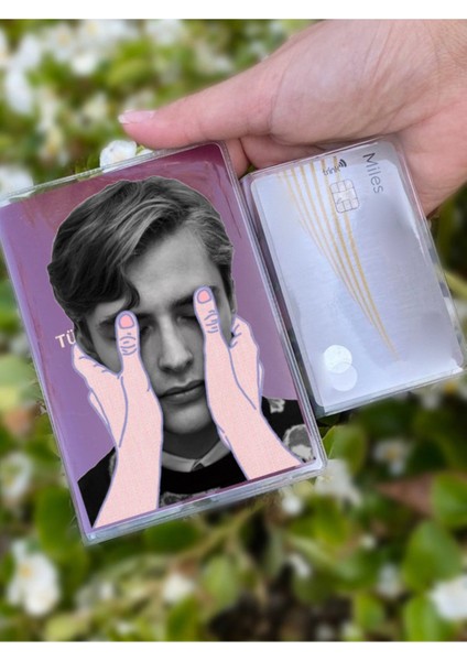 Poster Desenli Universal Şeffaf Pasaport Kılıfı Model Tüm Ülke Pasaportlarına Uygun