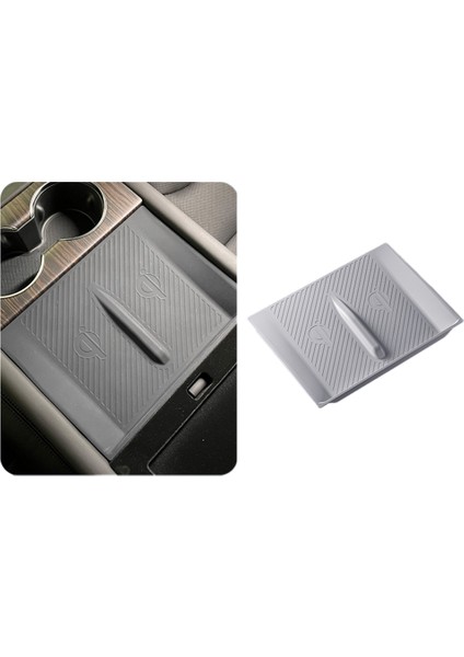 Tesla Için Anti-Kayma Mat Yeni Model S x 2023 Arka Kolçak Silikon Kablosuz Şarj Cihazı Mat Koruma Kapağı Gri (Yurt Dışından) indirimleri