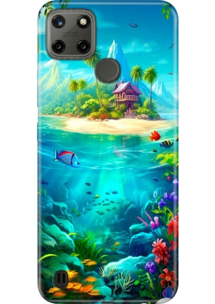 iPhone 7 Plus - 8 Plus Kılıf Desenli Baskılı Tpu Rubber Kapak Island