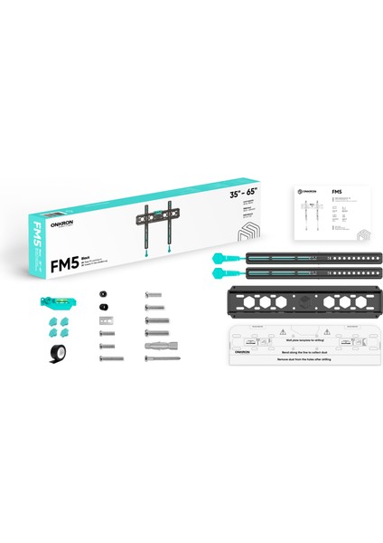 Fm5 Sabit Ultra Ince Tv Duvar Askısı (35"-65", Vesa 400X400, 68 Kg)